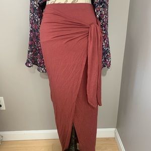 Francesca’s Blue Rain Maxi Skirt